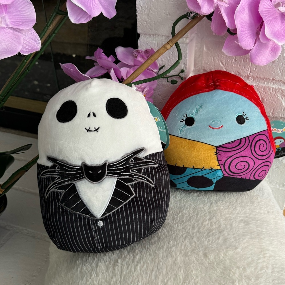 2024 Jack & Sally Skellington Nightmare Before Christmas 8" Squishmallow NWT